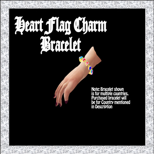 Japan Flag Heart Bracelet