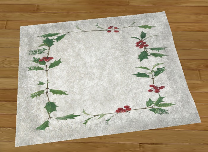 Mesh Rug White Christmas