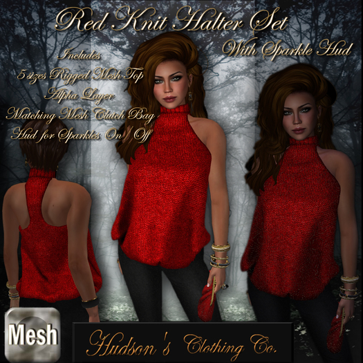 Red Knit Halter with Sparkle Hud *Copy* ~Candace Hudson