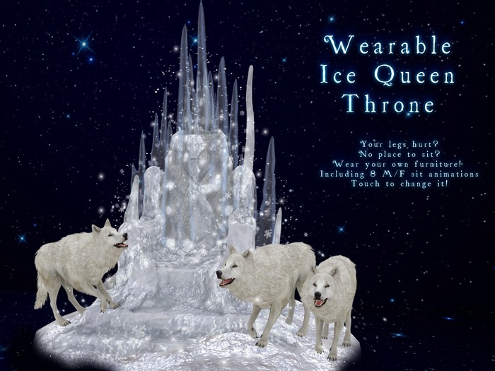Boudoir-Wearable Winter Queen Throne 