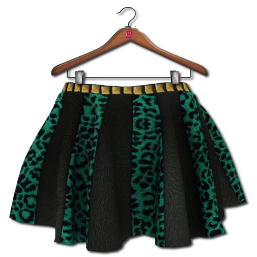 <*>B<*> Adelaide Teal Leather Skirt