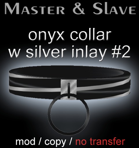 !M&S Premium Collar - onyx w silver inlay #2