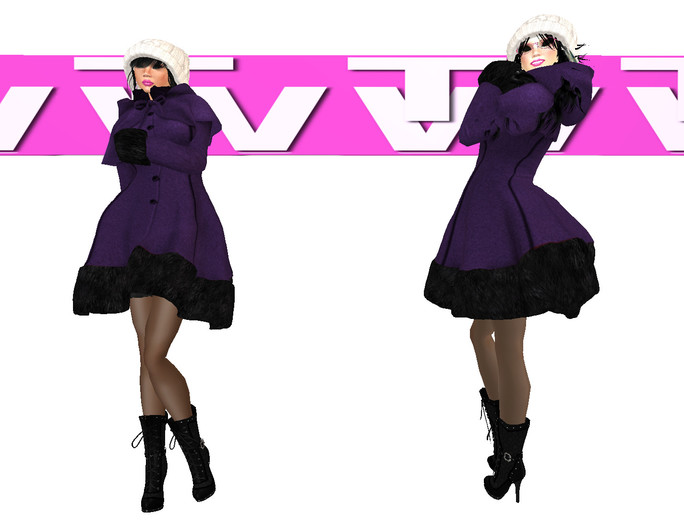 TW>fur Wintercoat Lilac