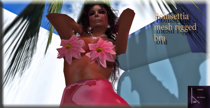 Poinsettia bra - rigged mesh