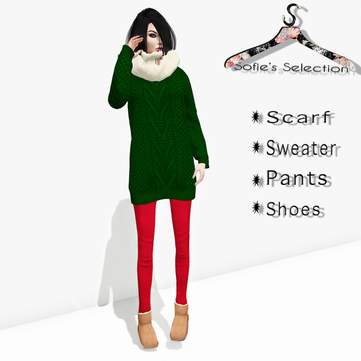 <S> Mesh Xmas Outfit Green