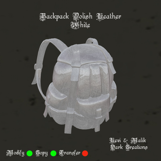 Backpack Polish Leather White