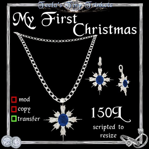 !~TTT~! My First Christmas Set - Saphire/Silver