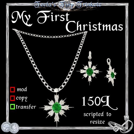 !~TTT~! My First Chistmas Set - Emerald/Silver