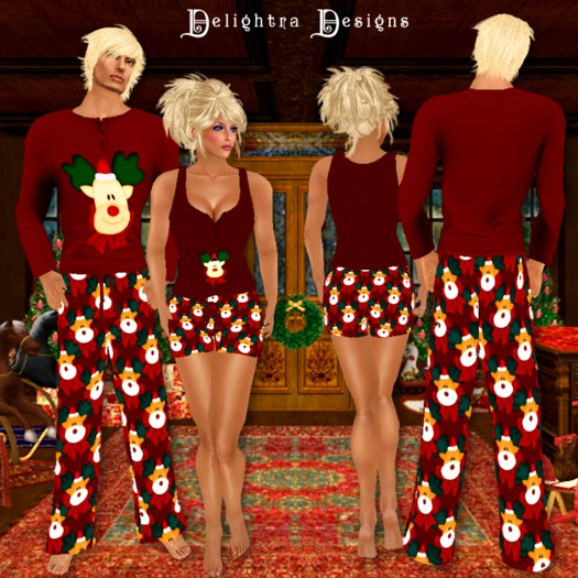 "Del's" Rodolph Mens & Ladies Mesh Loungewear