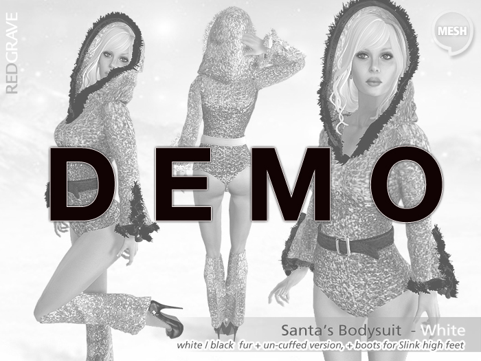 (10-Min DEMO) Santa's Bodysuit sequin + SLink boots - REDGRAVE