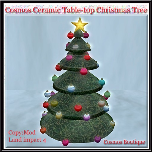 Cosmos Ceramic Table-top Christmas Tree  BOX