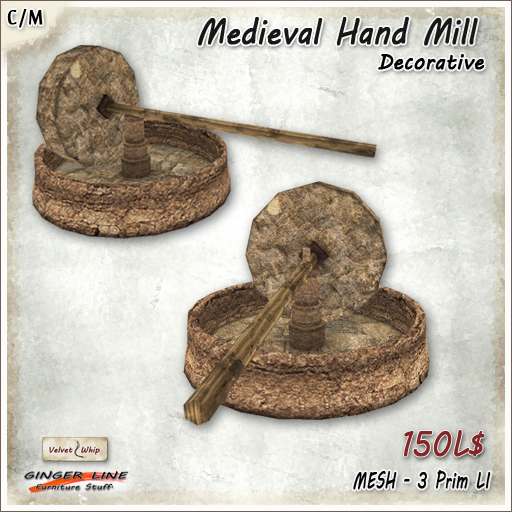 [Ginger Line] Medieval Hand Mill - Decorative COPY - (BOX)