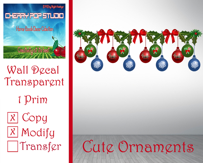[CPS] Cute Ornaments Decal BOXED