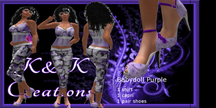 Babydoll Purple Outfit
