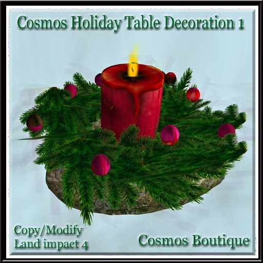 Cosmos Holiday Table Decoration 1 BOX