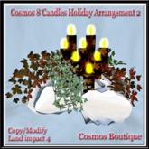 Cosmos 8 Candles Holiday Arrangement 2   BOX
