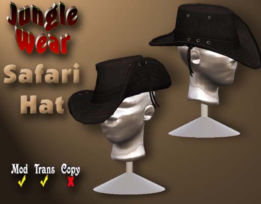 Jungle Wear - Safari Hat (Black)