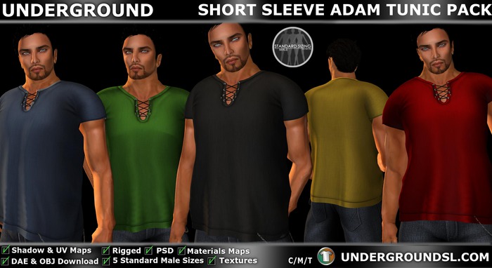 [UG MESH] SHORT SLEEVE ADAM TUNIC PACK