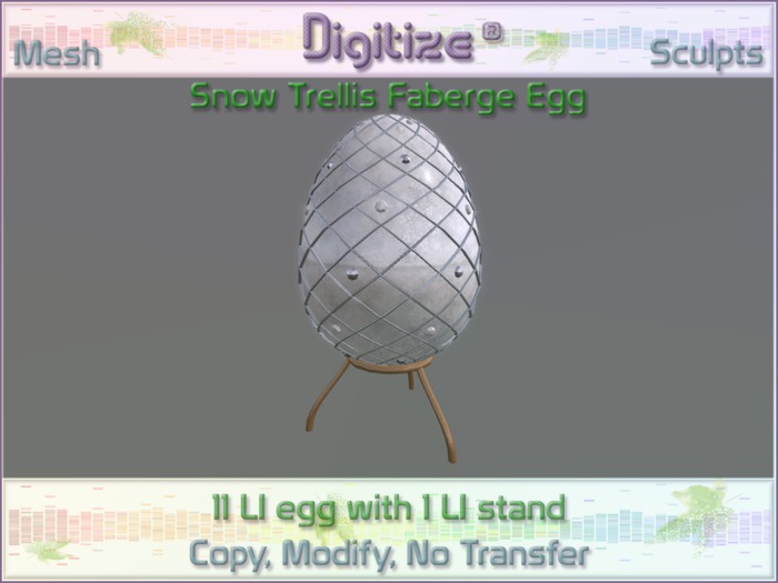 Digitize Snow Trellis Faberge Egg Package (No Transfer)