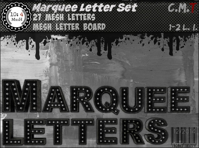 *10: 4 ~ MesH ~ Marquee Letter Set ~