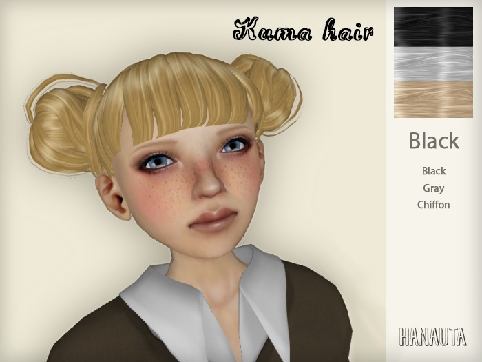 *HANAUTA* - Kuma*Hair =Black=