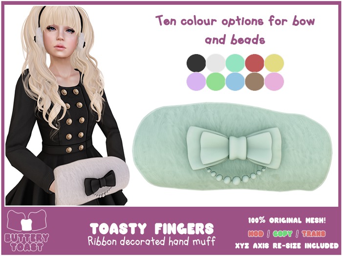 -Buttery Toast- Toasty Fingers - Teal