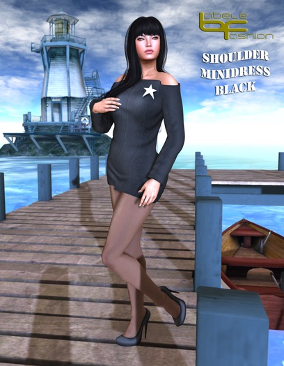 Babele Fashion :: Shoulder Minidress Black