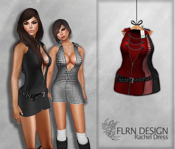 [FLRN] Rachel Dress Black&Red
