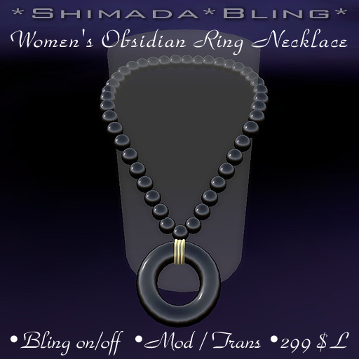 Obsidian Ring Necklace
