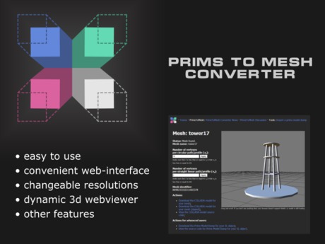 Second Life Marketplace - PrimsToMesh — Primitives to Meshes Converter ...