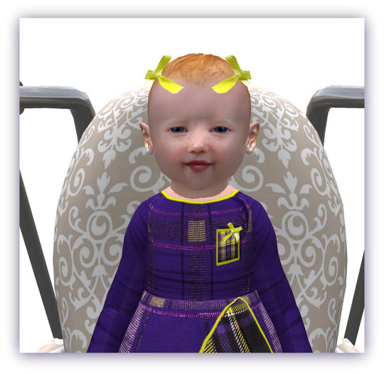Pat A Kake Yellow Ribbon (Purple Plaid)