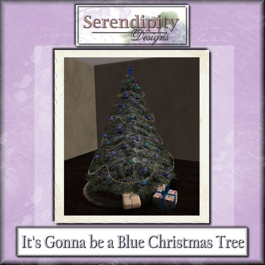 Serendipity Designs - Its Gonna Be a Blue Christmas Tree w/ Santa's Sleigh and Music!