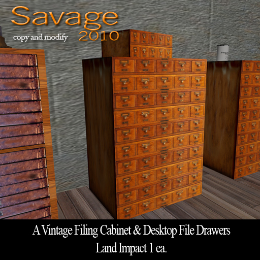 Vinatge Filing Cabinets - 2 Styles