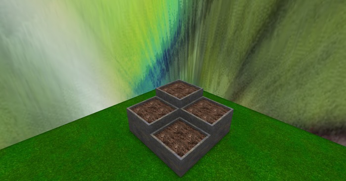 Three Level Mesh Planter -- Blue Stone
