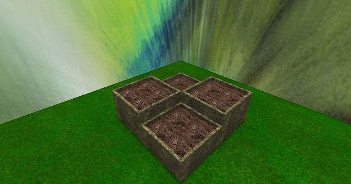 Two Level Planter Low Mesh -- Fen Stone