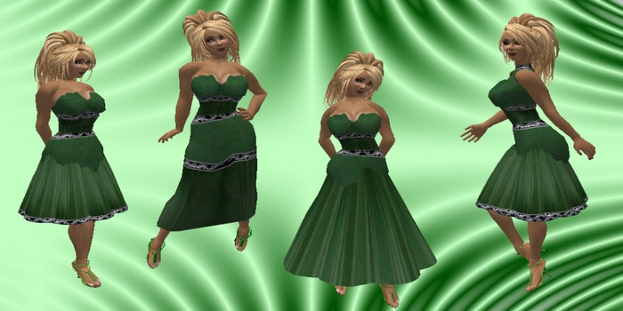 Green Wall Skirt Set