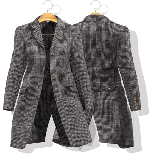 Alex Open Chester Coat Wool Black