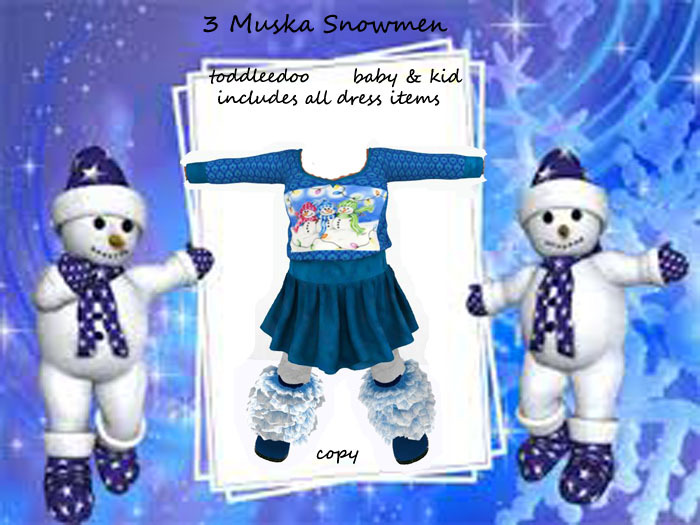 Second Life Marketplace - 3 Muska Snowmen Dress