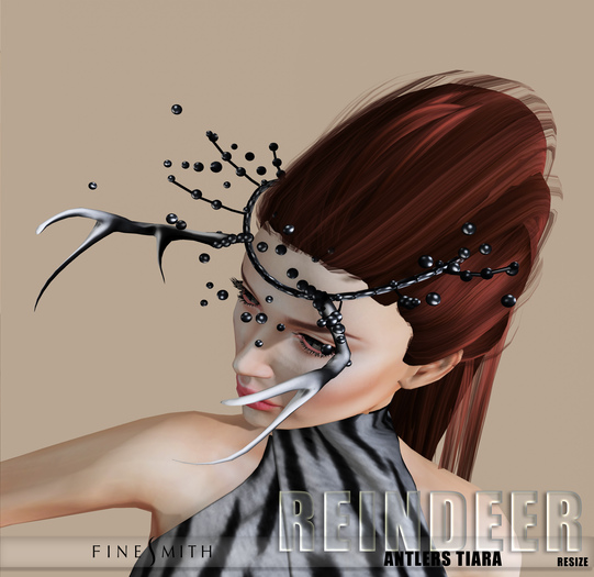 F I N E S M I T H - REINDEER TIARA black