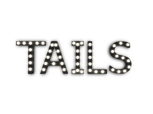 [Px] "TAILS" Illuminated Light Bulbs Sign