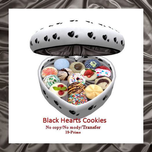 Black Hearts Cookies - Box