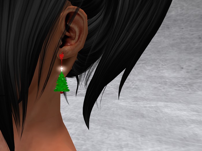 Christmas Tree Earrings, Green Tree