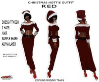 CHRISTMAS HOTTIE RED OUTFIT