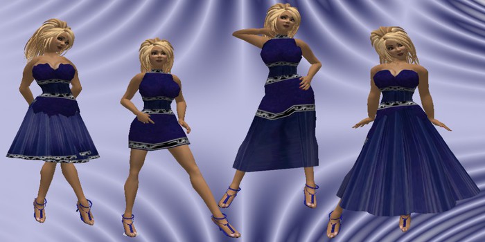 Blue Wall Skirt Set