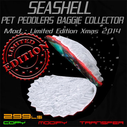 Seashell Pet Peddlers Baggie Collector - LE Xmas 2014 [Boxed]