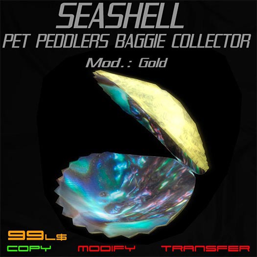 Seashell Pet Peddlers Baggie Collector - Gold [Boxed]