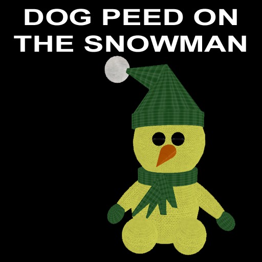 Dog Peed On The Snowman