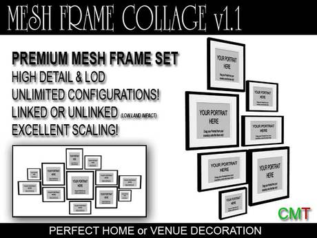 Second Life Marketplace - Mesh Frame Collage Set v1.1 [PROMO]