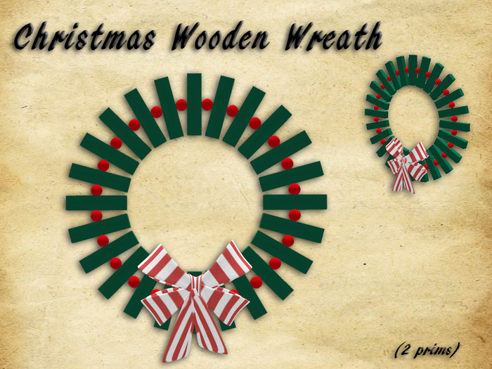 Christmas Wooden Wreath  (packed)
