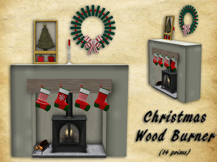 Christmas Wood Burner  (packed)